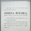 Úmrtní oznámení J. Rouska