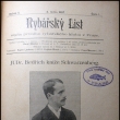 Ukzka oblky asopisu Rybsk list II. ronk 1897,  asopis vychzel od roku 1896 -1897