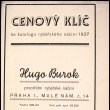 Cenov� kl�� ke katalogu Hugo Burok 1937