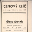 Cenový klíč ke katalogu Hugo Burok 1937